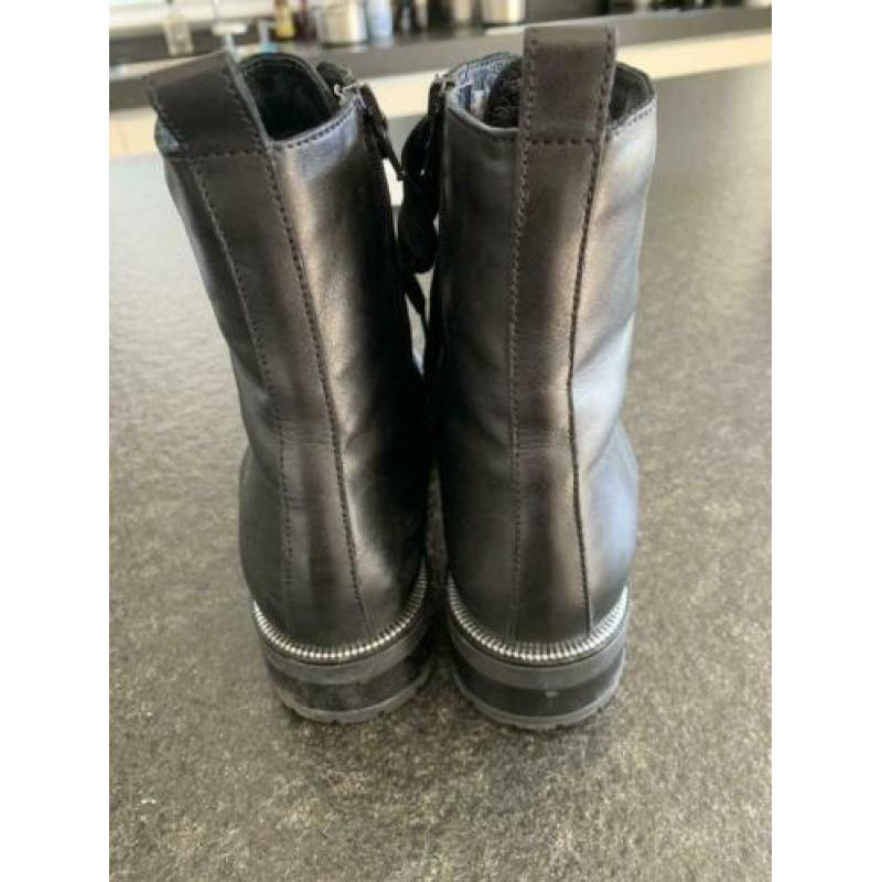 Mooie Gosh zwarte leren boots / laarsjes mt 38 zgan