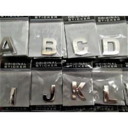 3-D Chrome DIY Letters en Cijfers voor auto..alle doeleinden
