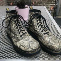 Zeldzame Vintage Dr. Martens met Slangenprint UK7 EU41 rare