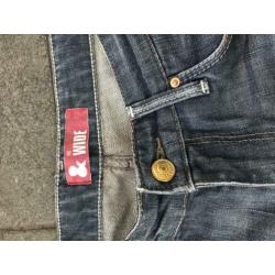 Mooie spijker/jeansbroek wijde pijpen mt36