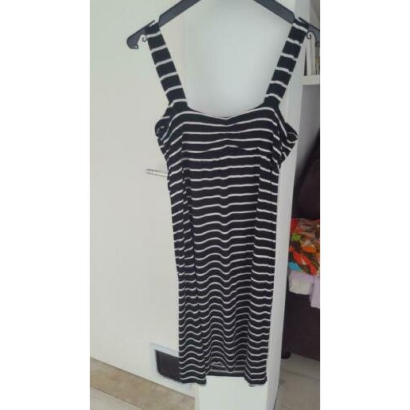 Expresso Jurk maat 38/M ; zwart en wit