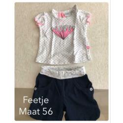 Pakketje meisje kleding feetje & Z8. Mt. 56. Zgan.
