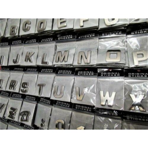3-D Chrome DIY Letters en Cijfers voor auto..alle doeleinden