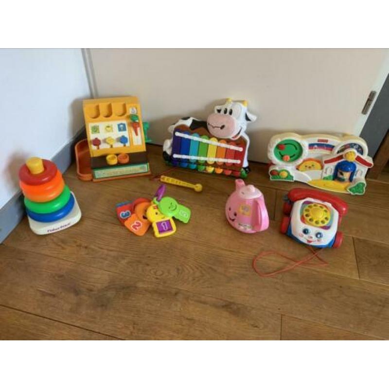 Fisher price telefoon kassa xylofoon baby speelgoed partij