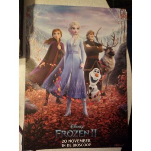 Nieuw! Gave FROZEN 2 Filmposter Elsa Olaf 43 x 30