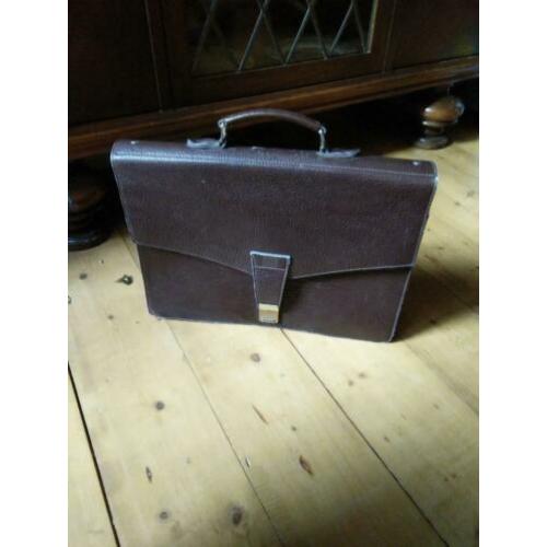 vintage Tas leder PTT