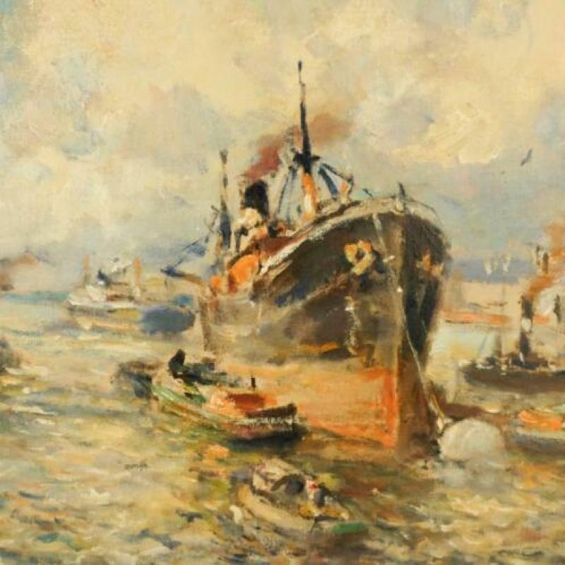 Evert Moll (1878-1955) - Havengezicht 1