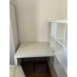 Ikea kallax bureau en kast icl. 2 kastjes 4 bakken
