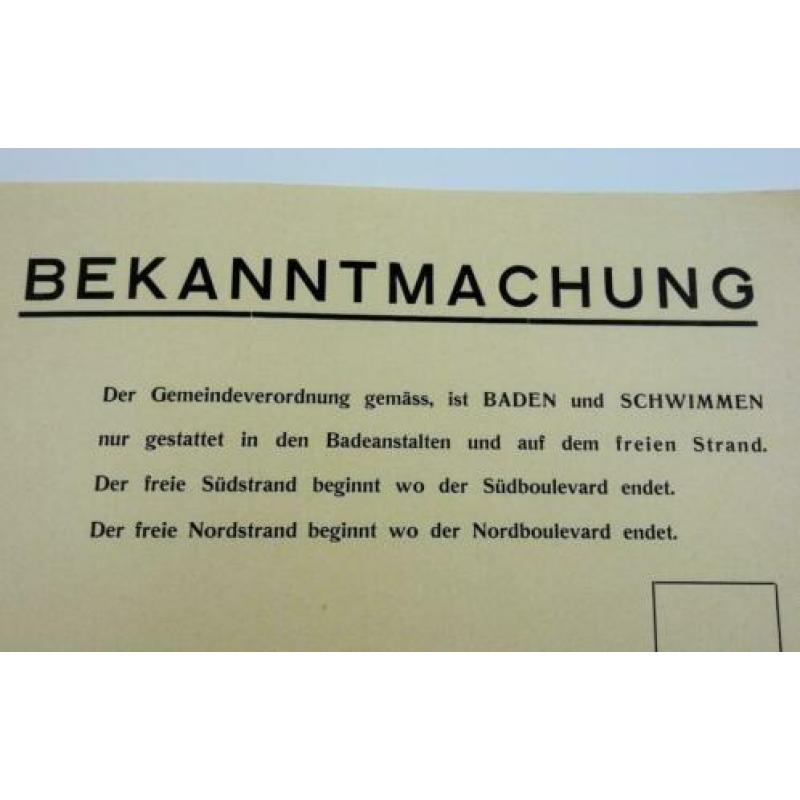 Duitse ww2 strand bekendmaking poster