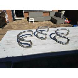 Drie maal duwstang 42 cm hoog en 24 cm breed