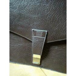 vintage Tas leder PTT