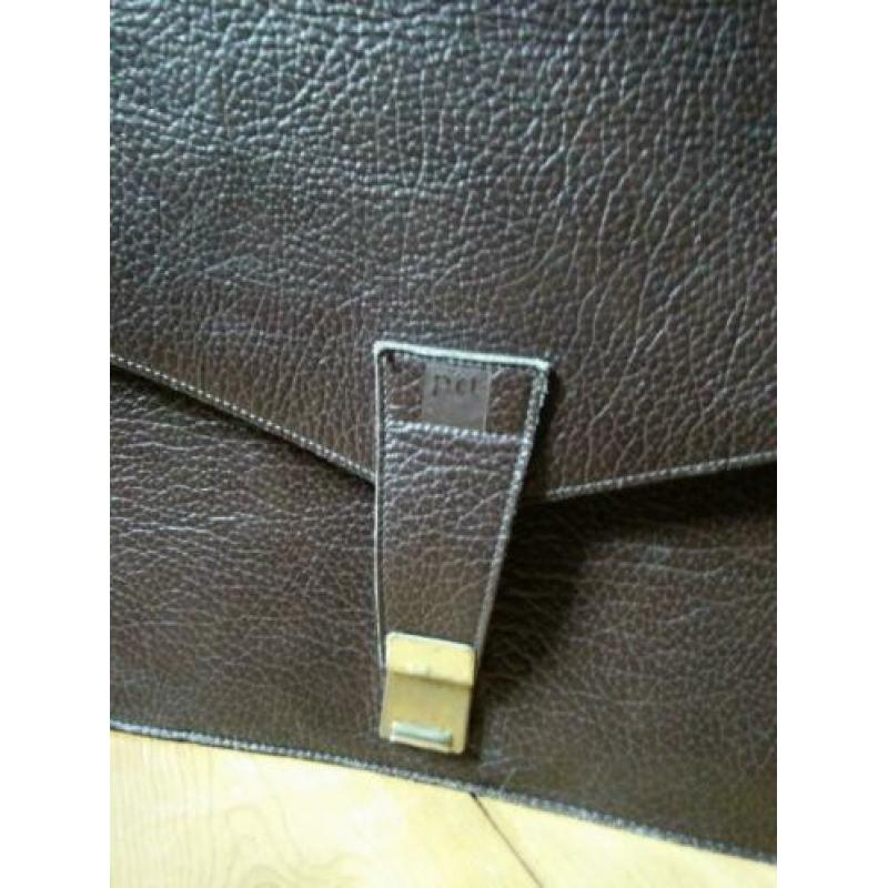 vintage Tas leder PTT