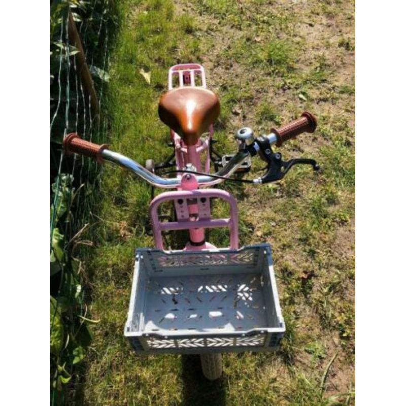 Nogan Puck Kinderfiets - Meisjes - 12 inch, in de kleur Roze
