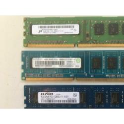 4GB DDR3 Samsung-Hynix-Ramaxel-Elpida-Micron voor Desktops
