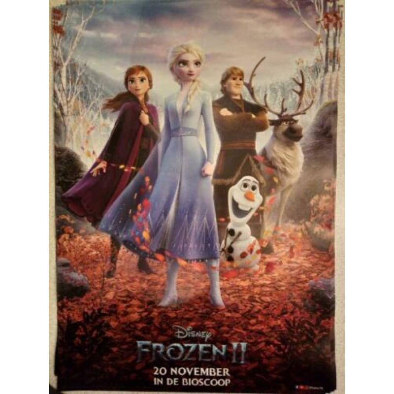 Nieuw! Gave FROZEN 2 Filmposter Elsa Olaf 43 x 30