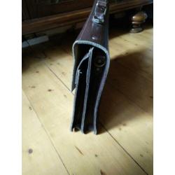 vintage Tas leder PTT