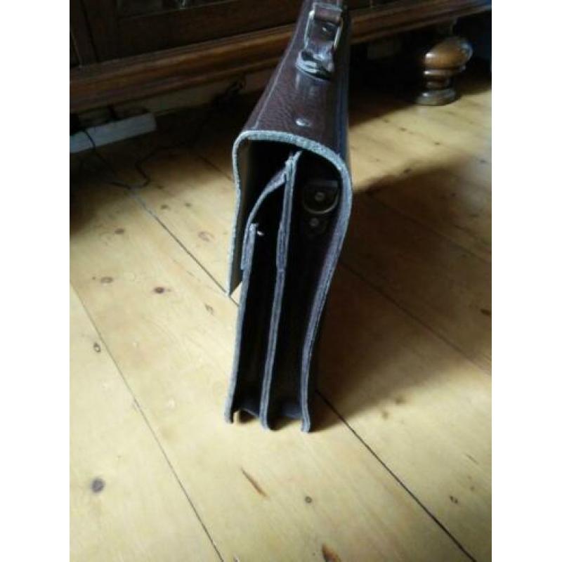 vintage Tas leder PTT
