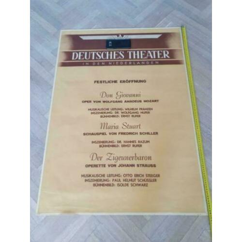 WW2 WO2 grote poster: Deutsches Theater in den Niederlanden