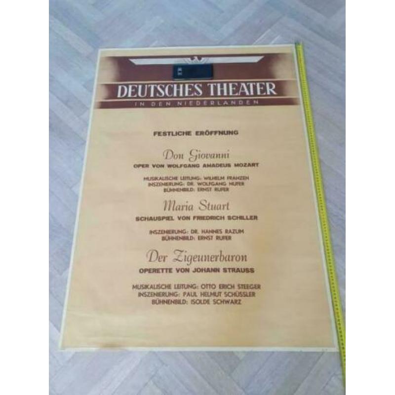 WW2 WO2 grote poster: Deutsches Theater in den Niederlanden