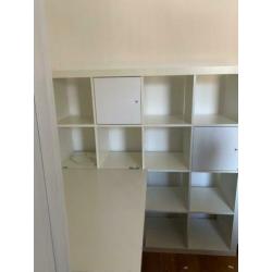 Ikea kallax bureau en kast icl. 2 kastjes 4 bakken
