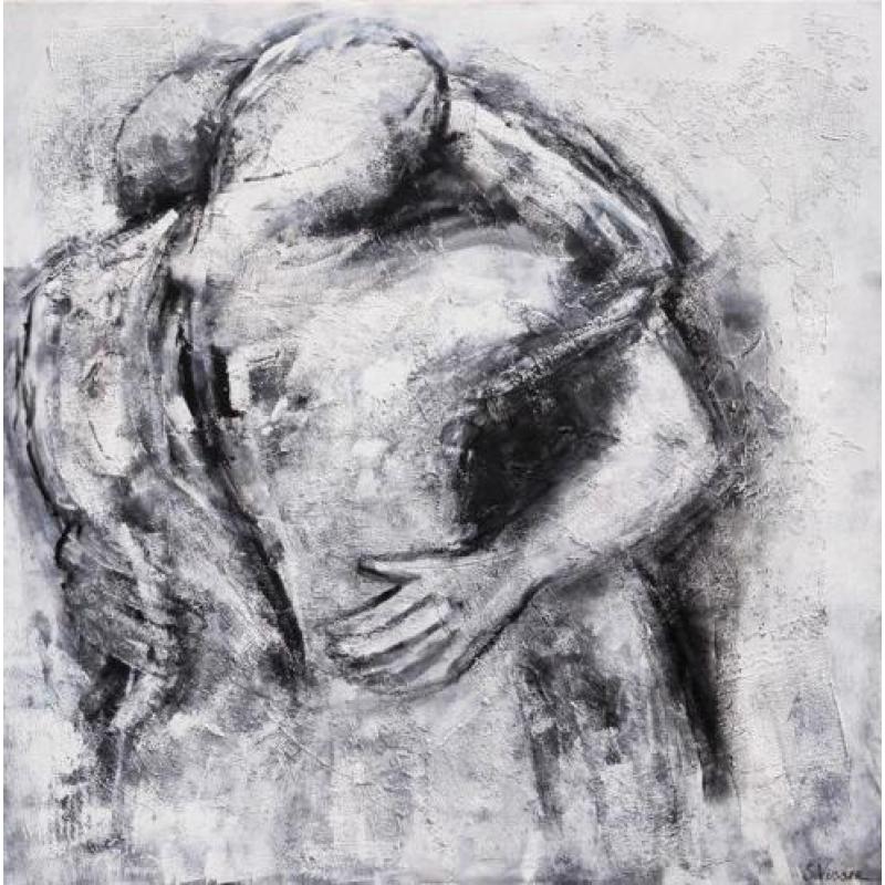 " The Embrace " Acrylschilderij van Suzanne Visser