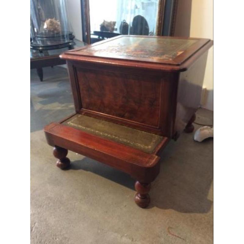 Sale, pracht oud opstapje bibliotheek trapje Victoriaans