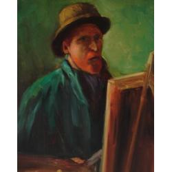 Vincent van Gogh aan het werk.