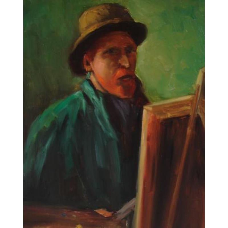 Vincent van Gogh aan het werk.