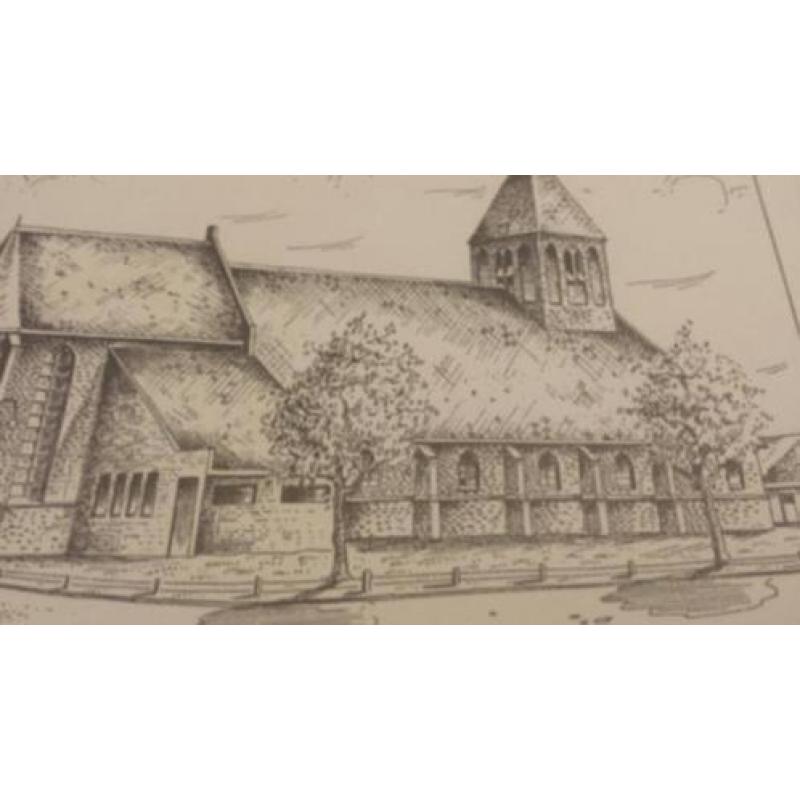 tekening kerk Geldermalsen Hans v. Dokkum