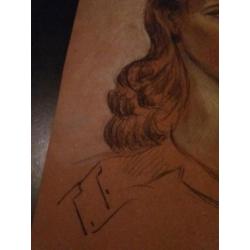 Pastel tekening Piet Peters Tegelen 1889-1950