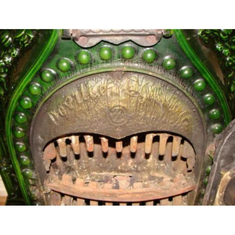 Art Deco Groene Emaille Zeldzaam Mooie Sierhaard 1925.
