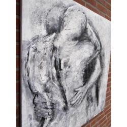 " The Embrace " Acrylschilderij van Suzanne Visser