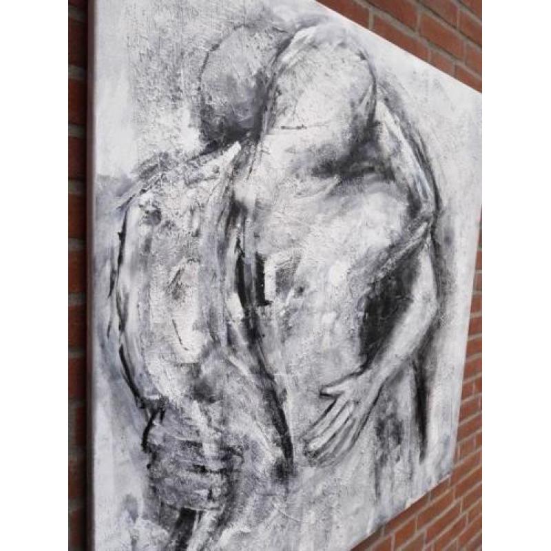 " The Embrace " Acrylschilderij van Suzanne Visser