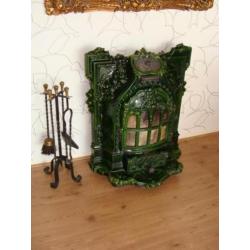 Art Deco Groene Emaille Zeldzaam Mooie Sierhaard 1925.