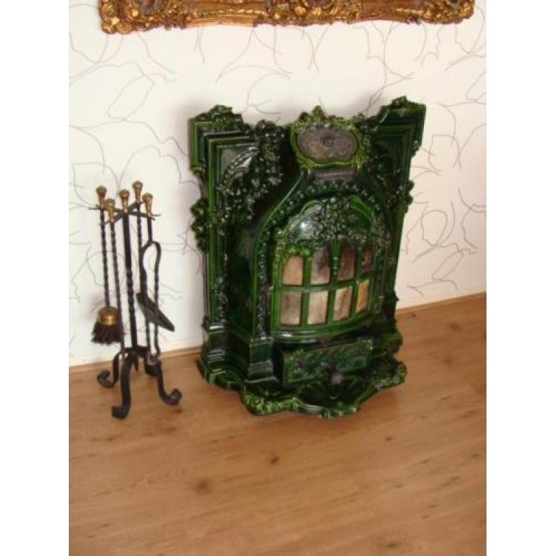 Art Deco Groene Emaille Zeldzaam Mooie Sierhaard 1925.
