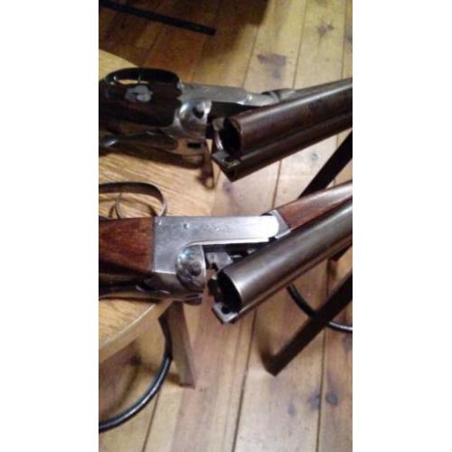 2 super mooie side by side hagel geweren kal 12