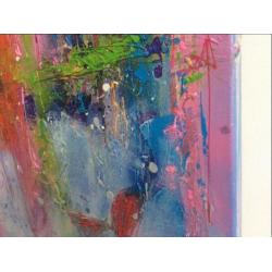 Grote abstracte kunst stad veel verf