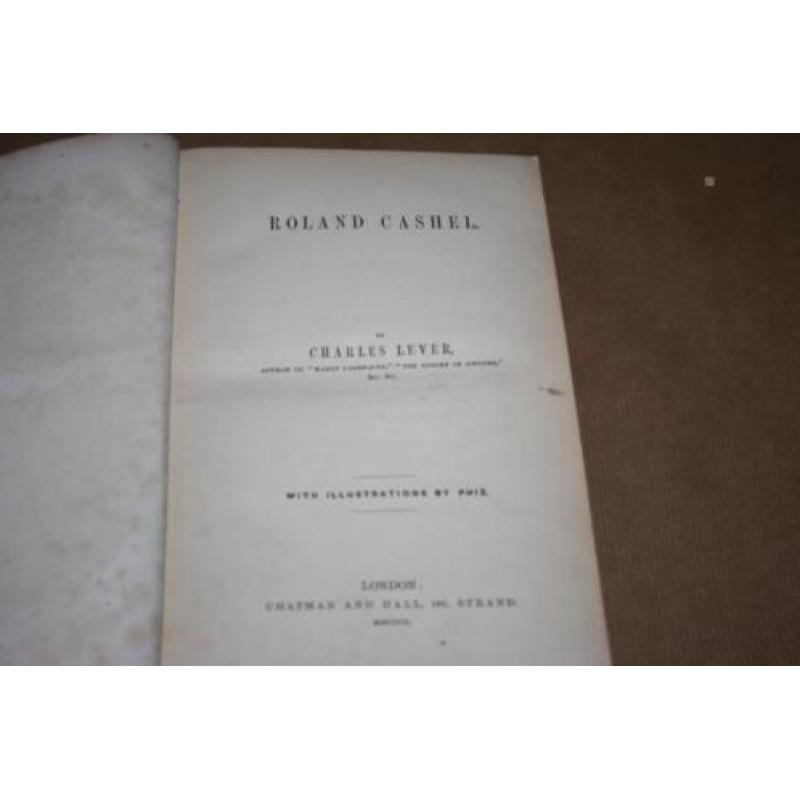 Roland Cashel - Charles Lever & Phiz - 1850 !!