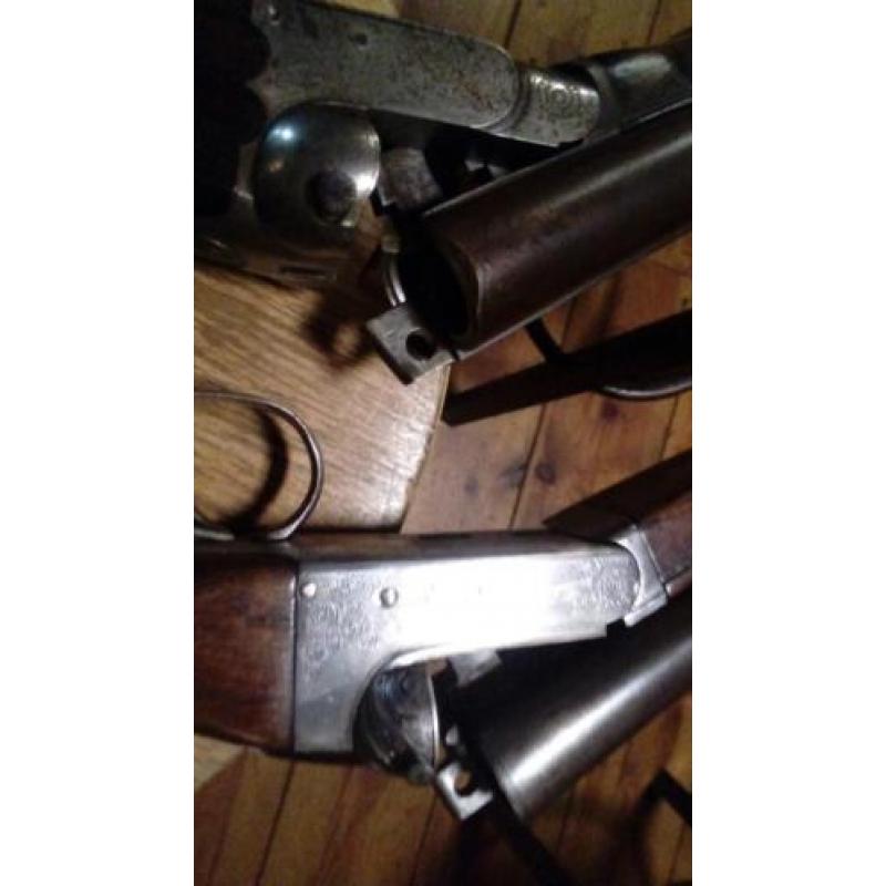 2 super mooie side by side hagel geweren kal 12