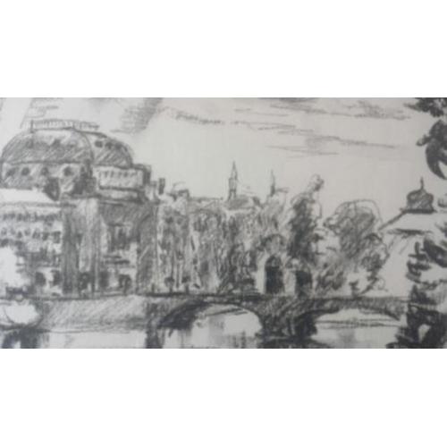 Originele tekening Zitko 1990 Praag Nationaal Theater