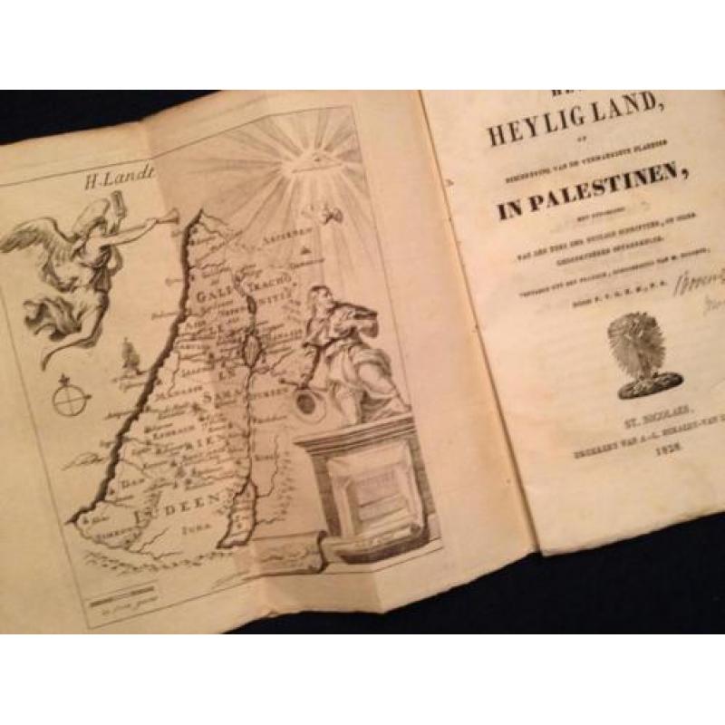Het heilig land Palestina met een mooie kaart - 1828