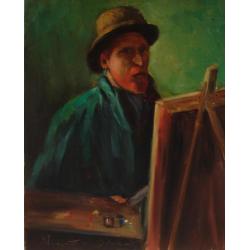 Vincent van Gogh aan het werk.
