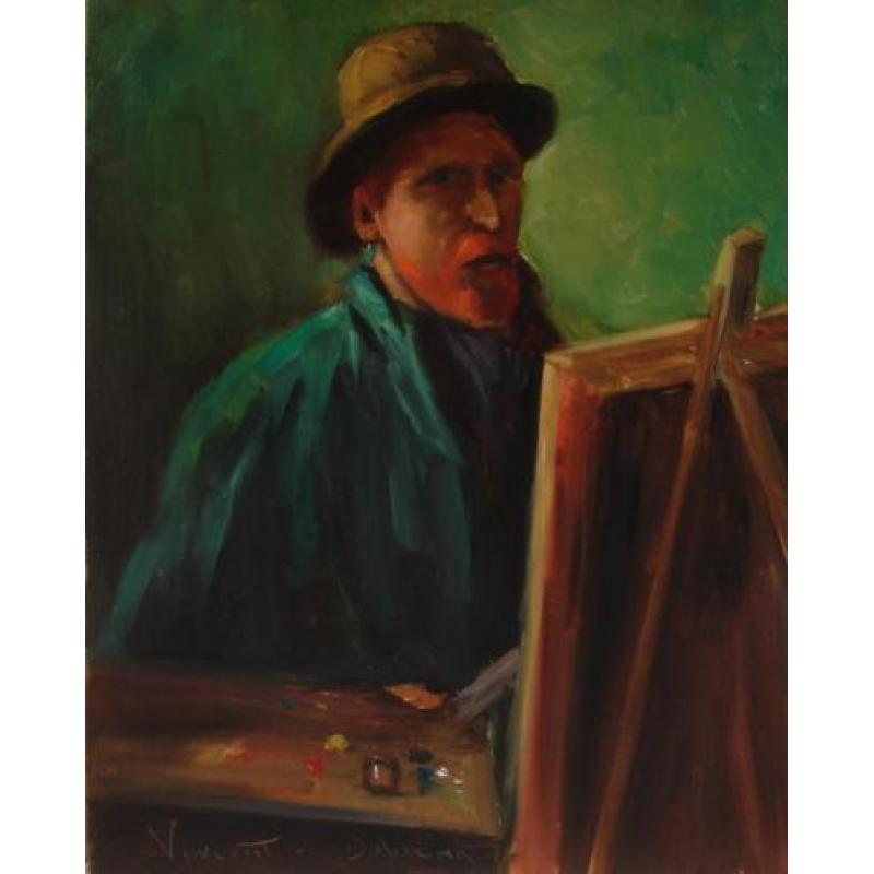 Vincent van Gogh aan het werk.