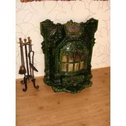 Art Deco Groene Emaille Zeldzaam Mooie Sierhaard 1925.