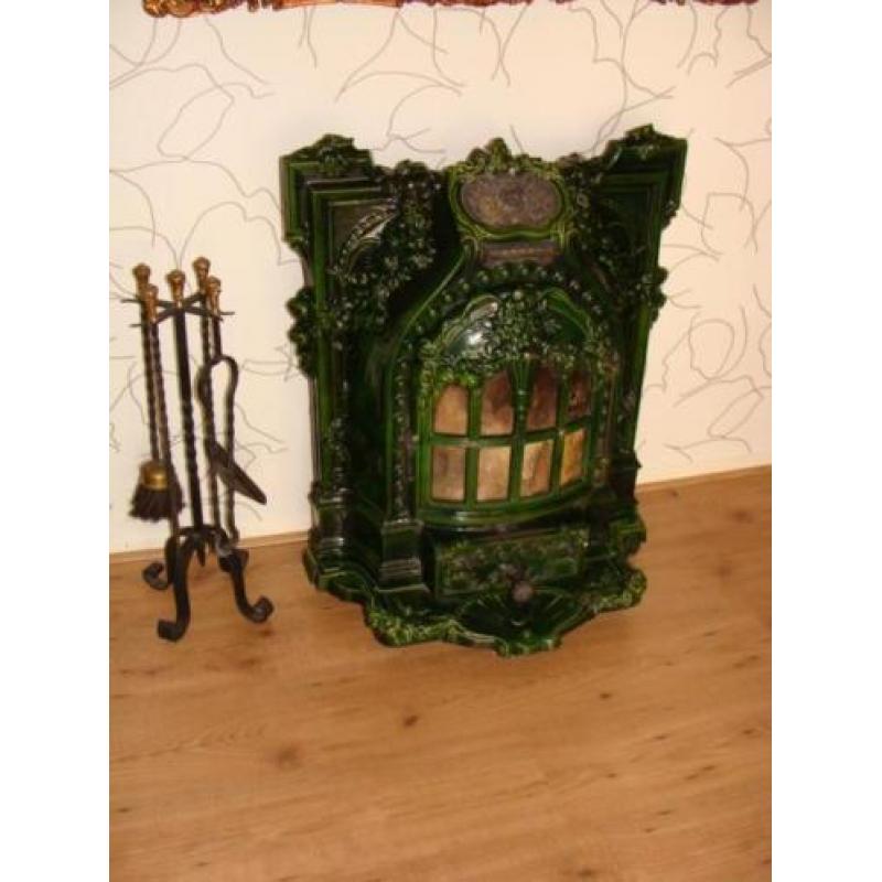 Art Deco Groene Emaille Zeldzaam Mooie Sierhaard 1925.