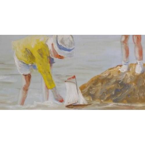 Strandgezicht --- Spelende kinderen