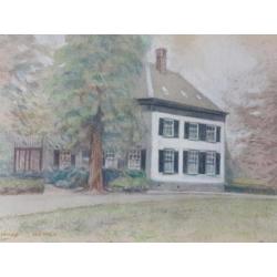 Tekening pastorie Hemmen C. A.. Heuff Tiel 1981.