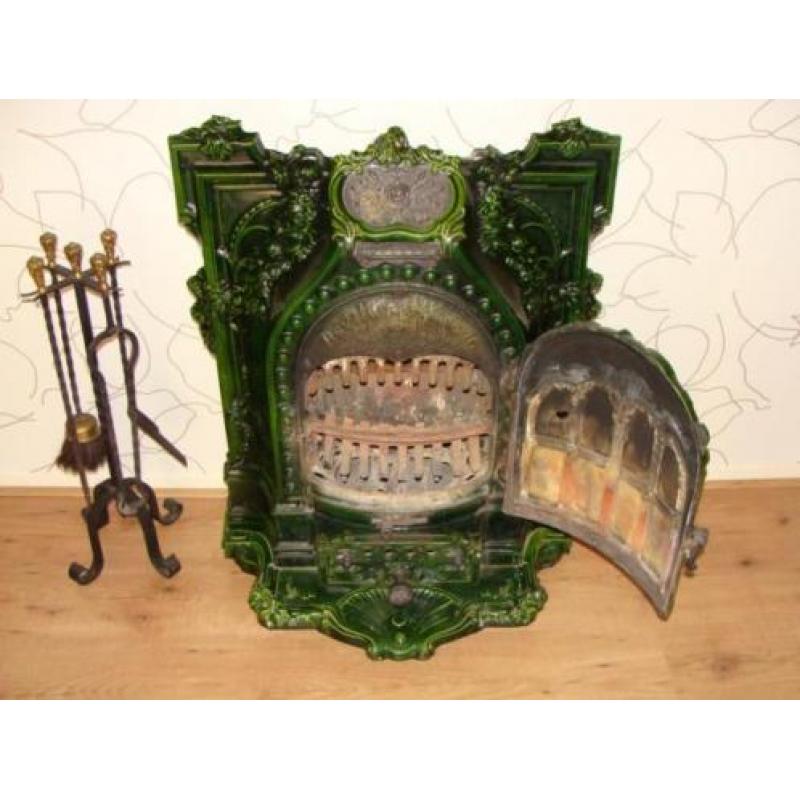 Art Deco Groene Emaille Zeldzaam Mooie Sierhaard 1925.