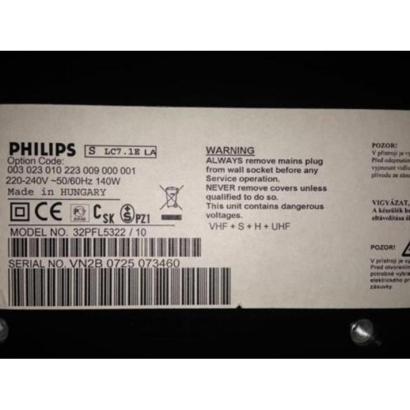 Philips tv 32pfl 5322