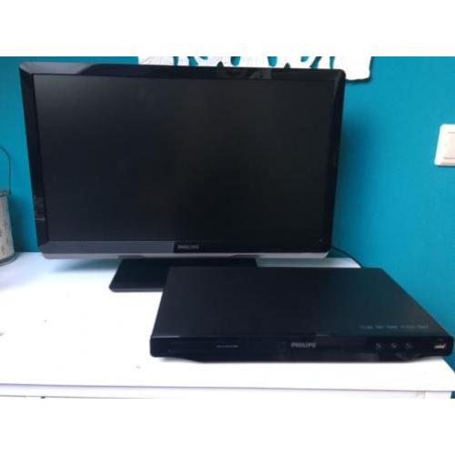 Philips 22 inch full HD tv inclusief DVD-speler